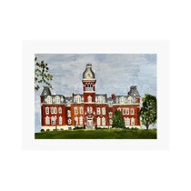 Print of Woodburn hall done in watercolors