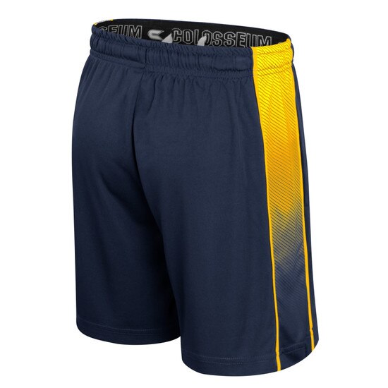 Back of the navy WVU youth shorts