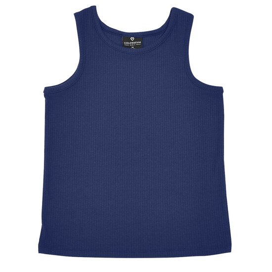 Flat lay of the navy inner tank top