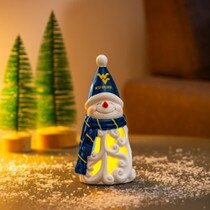 WVU LED light up snowman 8 inch statue