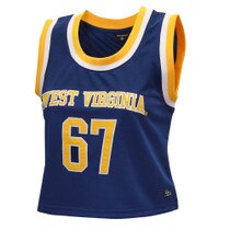 Navy women's cropped #67 basketball jersey