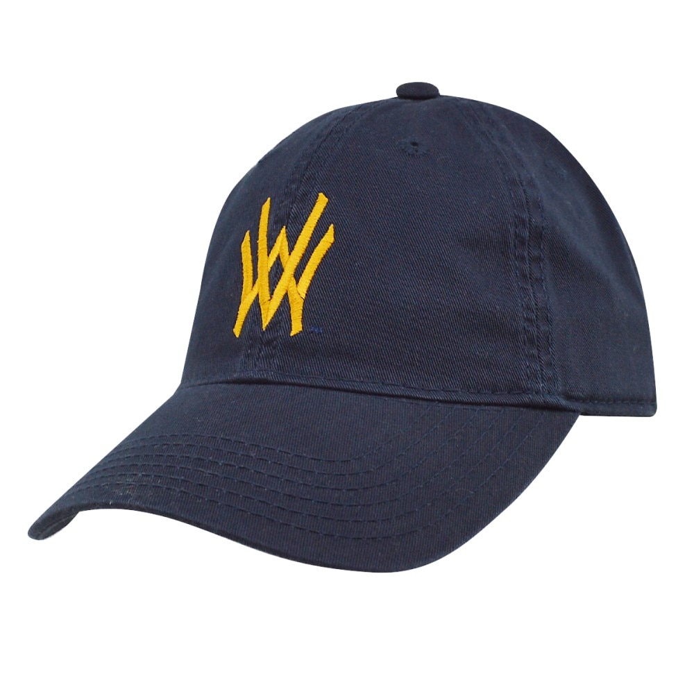 WVU Legacy Baseball Logo Black EZA Relaxed Twill Hat