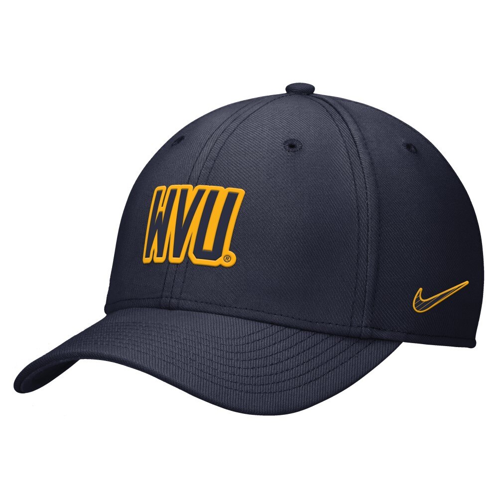 Nike WVU Sideline Rise Structured Swooshflex Hat