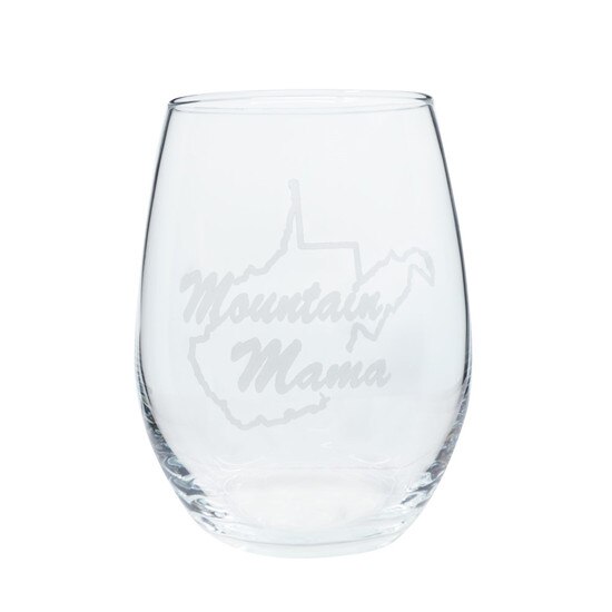 The Tetons Grand Teton Wyoming Grand Teton Mountain Range Engraved Crystal  Stemless Wine Glass 1 Single Wine Glass 