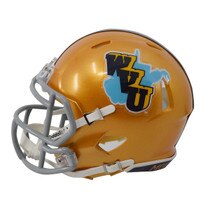 Left side of Riddell 1965 Throwback mini helmet