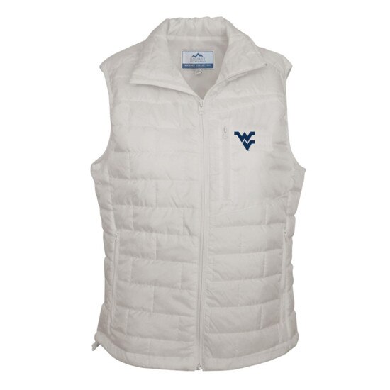 WVU Women's Quilted Full Zip Puff Vest